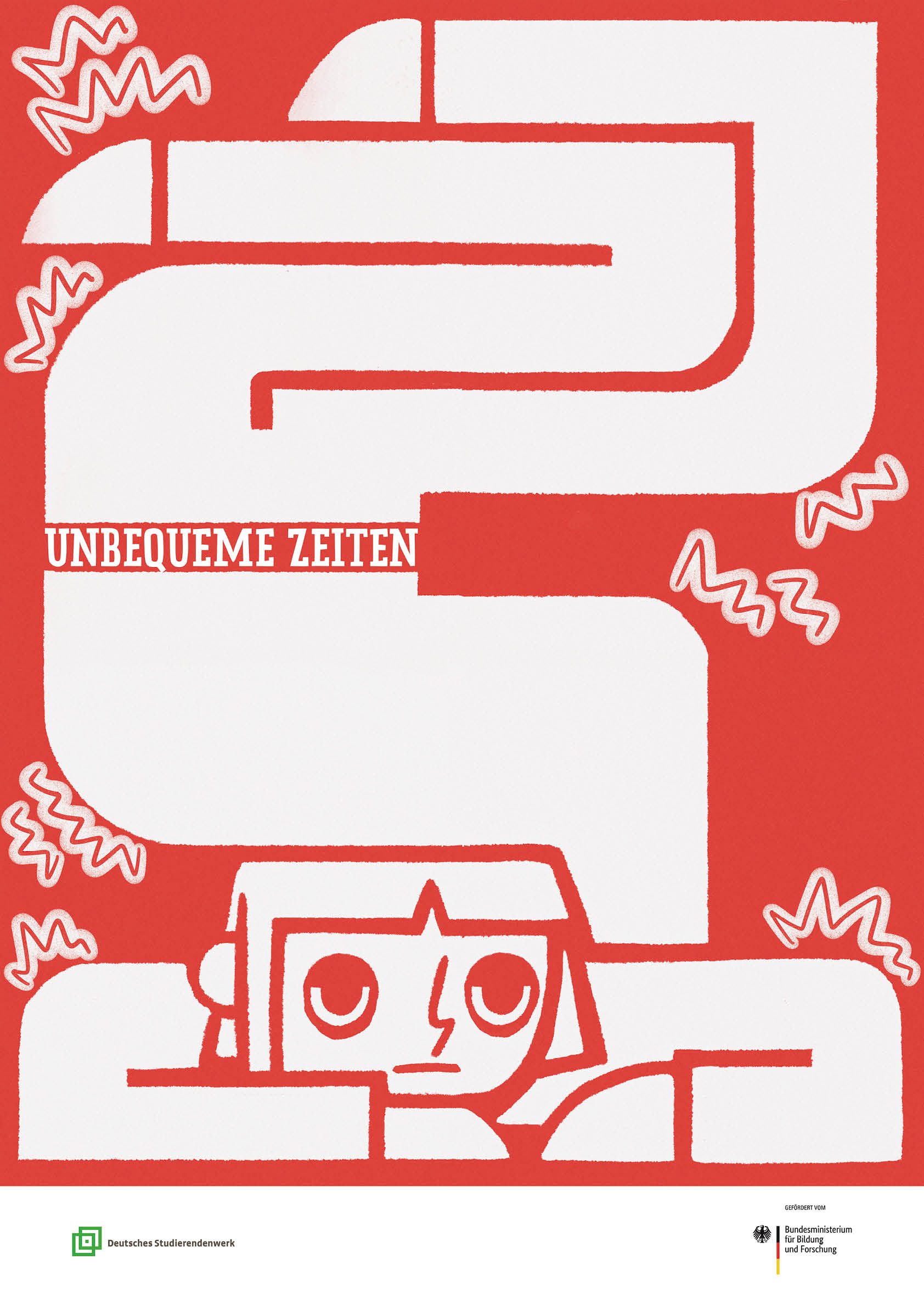 Plakat für den 35. Wettbewerbs des Deutschen Studentenwerks.