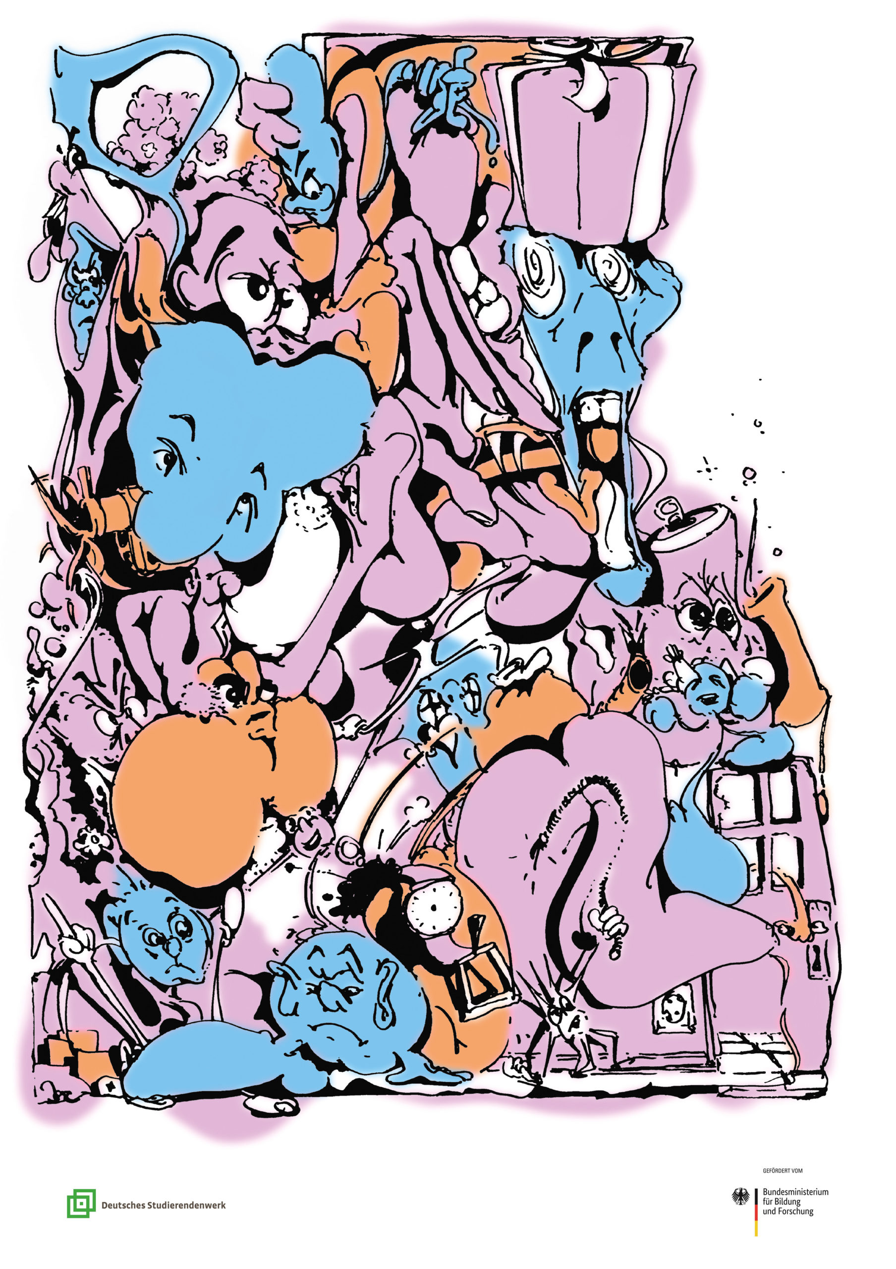 Plakat für den 35. Wettbewerbs des Deutschen Studentenwerks.