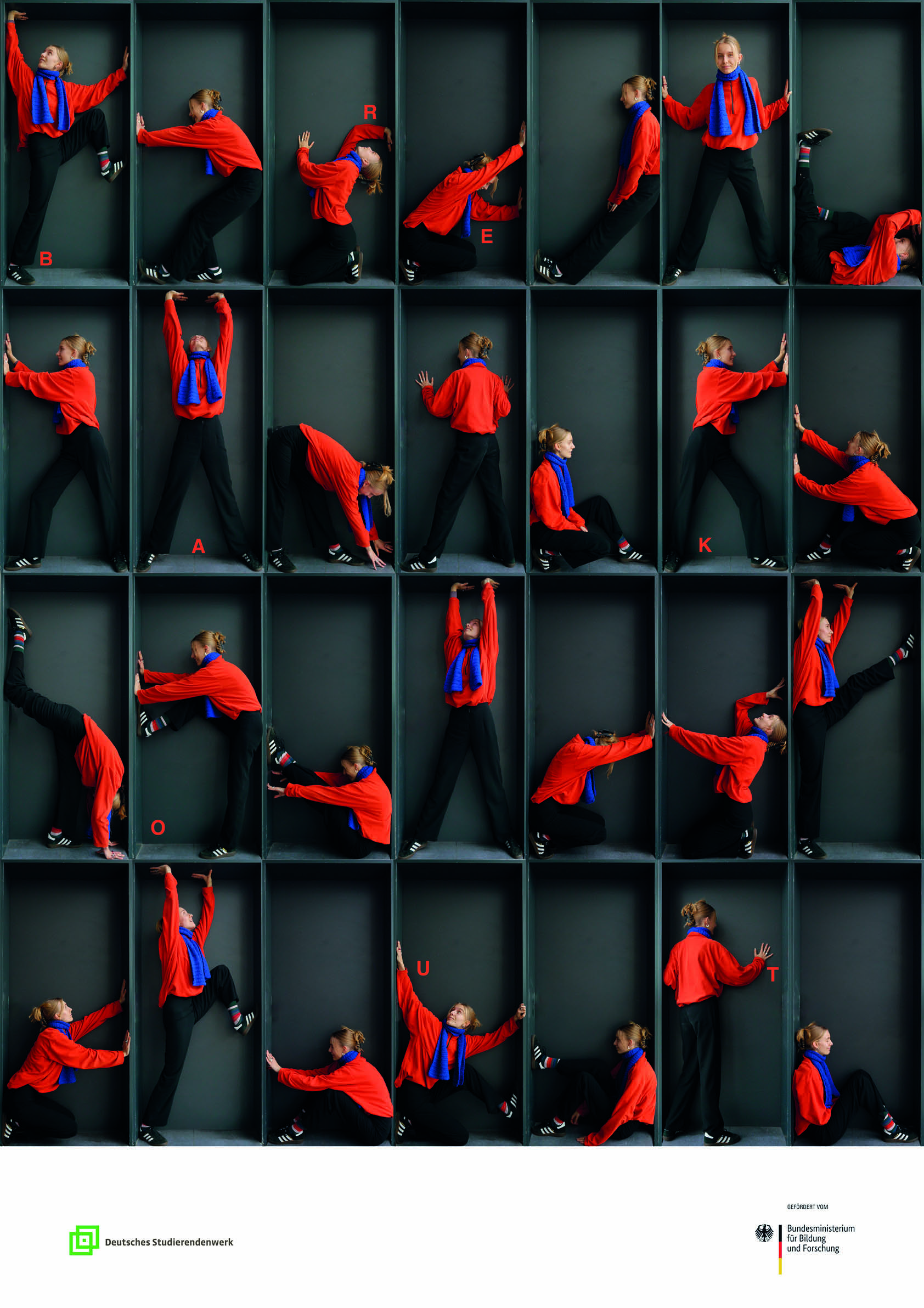 Plakat für den 35. Wettbewerbs des Deutschen Studentenwerks.