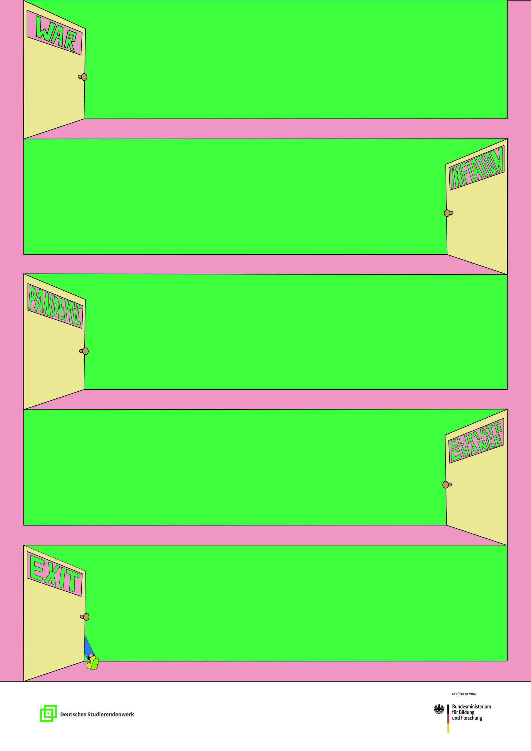 Plakat für den 35. Wettbewerbs des Deutschen Studentenwerks.